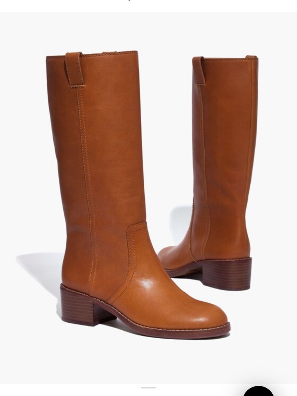 Madewell Allie Leather Boot in English Saddle